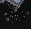 100 Triangle Jump Rings Shiny Gold Silver Open Jump Rings Bails - Jewelry Connector for Jewelry Making Supplies