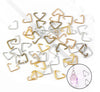 100 Triangle Jump Rings Shiny Gold Silver Open Jump Rings Bails - Jewelry Connector for Jewelry Making Supplies