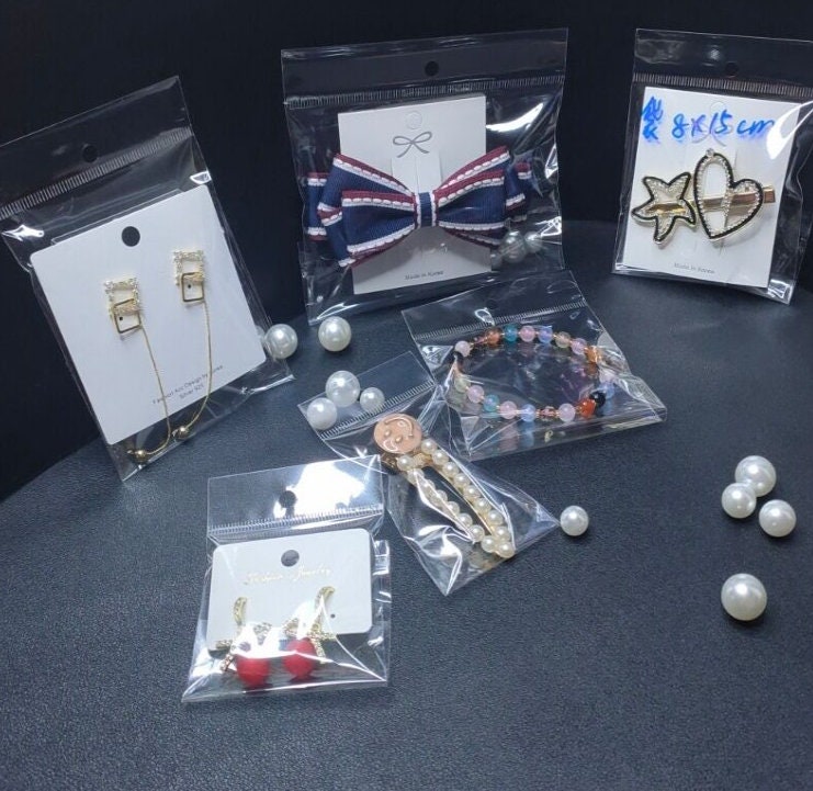 100 Heavy Duty Clear Plastic Bags, Jewelry Packaging, Small Mini Baggi –  LightningStore