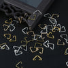 100 Triangle Jump Rings Shiny Gold Silver Open Jump Rings Bails - Jewelry Connector for Jewelry Making Supplies