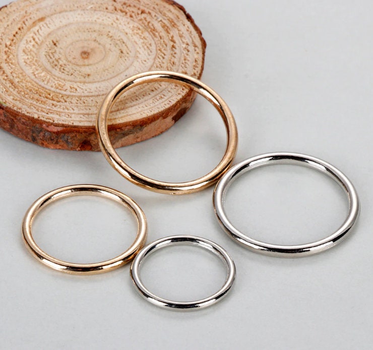 Steel Metal O-rings Welded Metal Loops Round Formed Rings Silver Color Bag  Holder, Macramé and Crafting Loop Heavy Duty Multiple Sizes -  Israel