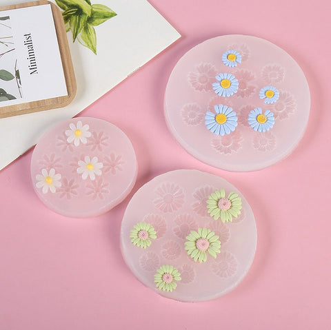 Flower Silicone Mold - Daisy Flower Mould  - Chocolate Candy Fondant Cake Decoration Resin DIY  Soap Mold Polymer Clay DIY Crafting