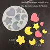 Star Moon Heart Mould, Versatile Food Safe and Resin Mold, Cake Decoration, Sugar Craft, Resin, Jewellery Making, Chocolate Polymer Clay