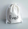 100 Personalized Drawstring Pouch - Custom Jewelry Pouch - White Cotton Drawstring Bag - Jewelry Bag With Logo - Jewellery Packaging Bulk