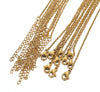 5 Pcs Gold Silver Cable Chain, Beads, Stainless Steel Chain Necklace Craft Supplies Findings, Bulk Chain,  Jewelry Making for Men Women
