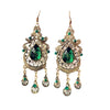 Jewelry - Lightningstore European And American Retro Style Palace Green Water Drop Earrings Exaggerated Female Long Section Of Large Earrings For Women