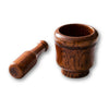 Kitchen - LightningStore Wooden Garlic Mortar And Pestle - Excellent For Crushing/Grinding Garlic And Herbs