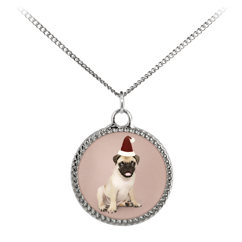 Customizable Pug Photo Necklace - Create Your Own Personalized Necklace