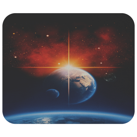 Earth Sun Eclipse Computer Novelty Mousepad - Earth Mousepad - Astronomy - Space - Solar System