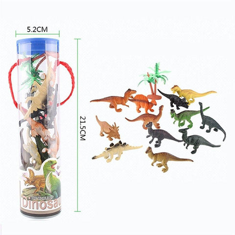 Toy - 12 Pieces 1 Dozen Dinosaur Action Figure Toy Set - Excellent Gifts For Children - Velociraptor Raptor Tyrannosaurus Rex T-Rex Triceratops