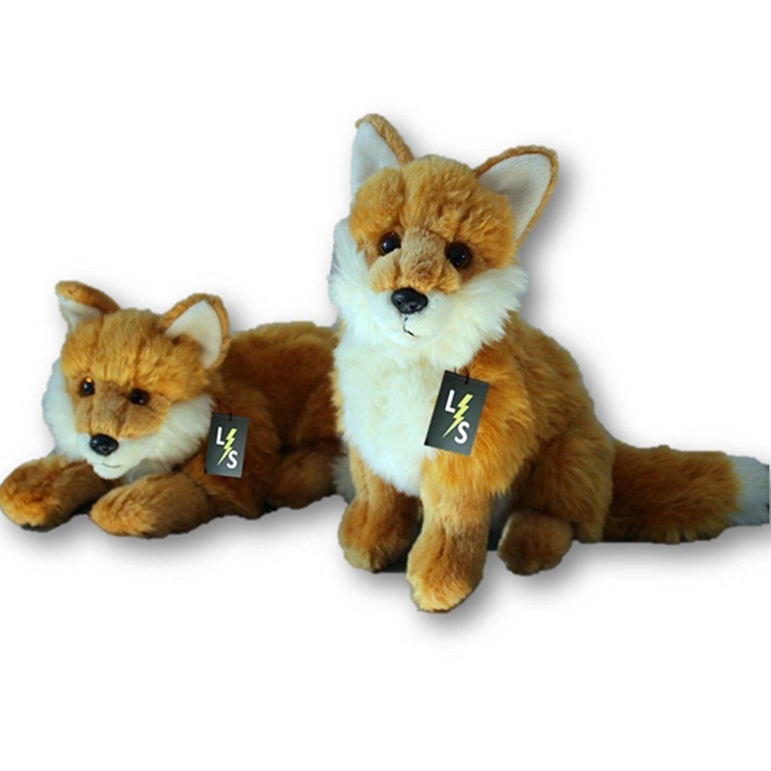 Stuffed Animal Plush Figure Toy Fox Super Realistic Lifelike Fox for  Children